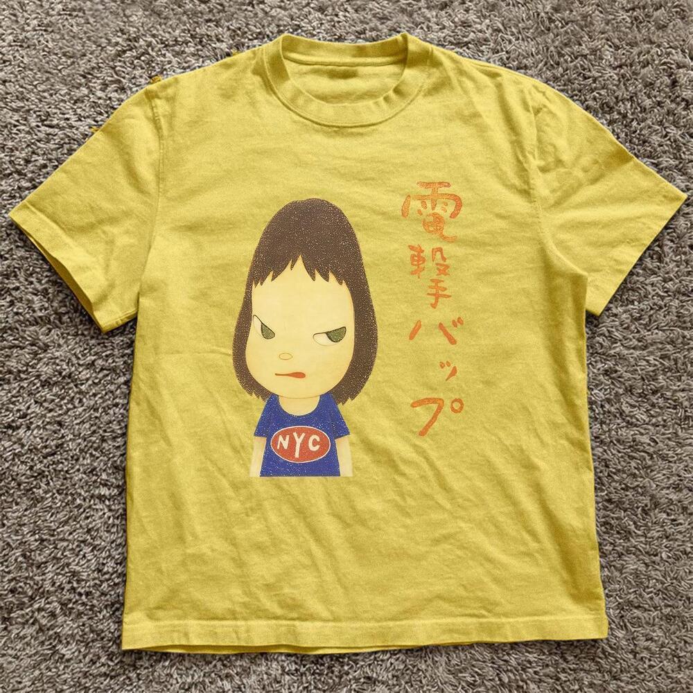 Yellow Yoshitomo Nara Nyc Cotton T-Shirt